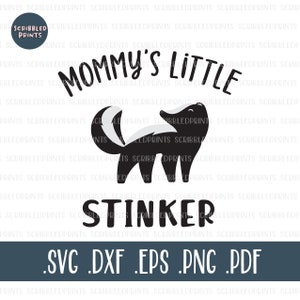 Mama&#39;s Little Stinker SVG, Baby Onesie Svg, Skunk Svg, Baby SVG, Tee Shirt Svg, Funny Baby SVG Cut bestanden voor Cricut Silhouette
