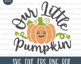 Unser kleiner Kürbis SVG, Süßer Halloween SVG, Süßer Kürbis SVG, Erster Halloween Svg, Herbst Svg, Baby Halloween, Cut File für Cricut Silhouette