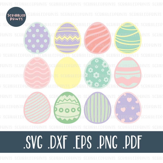 Download Pastel Easter Eggs Svg Patterned Eggs Svg Cute Easter Eggs Etsy
