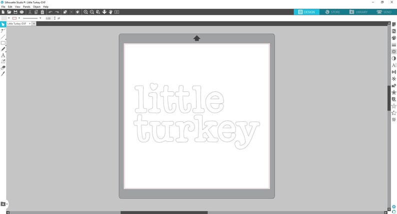 May include: A white outline of the text "little turkey" on a white background.