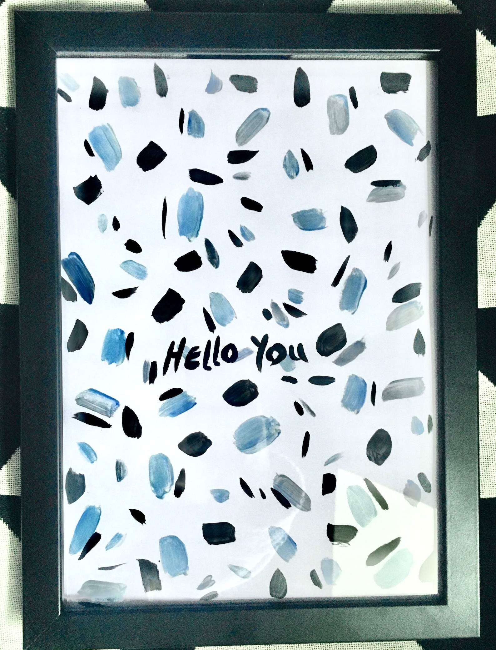 Boho Hand Painted Framed Wall Art Etsy