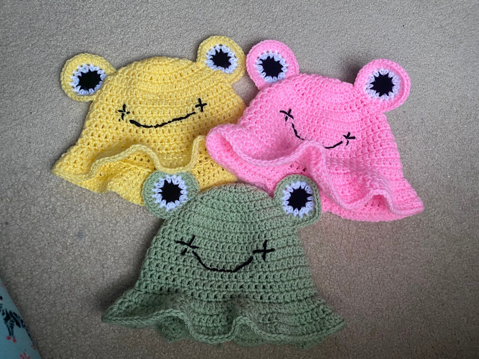 Crochet Pink Frog Hat Crochet Frog Harry Styles Frog Hat Harry