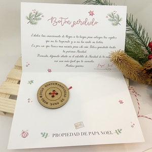 Carta botón Papá Noel