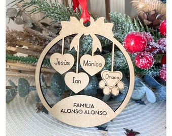 Bolas Navidad personalizadas en madera