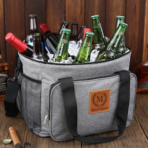Gepersonaliseerde koeltas cadeau bruidsjonkers, gegraveerde bierkoeltas, getuige geïsoleerde tas, huwelijkscadeau, golfkoeler, koeltas lunch