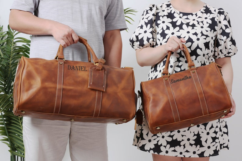 Personalized Groomsmen Gifts Leather Duffle Bag Men's Etsy