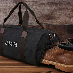 Groomsmen Gift, Embroidered Gifts For Men, Canvas Duffle Bag