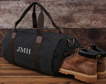 Groomsmen Gift, Embroidered Gifts For Men, Canvas Duffle Bag