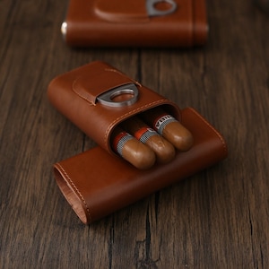 Cigar Case with Cigar Cutter