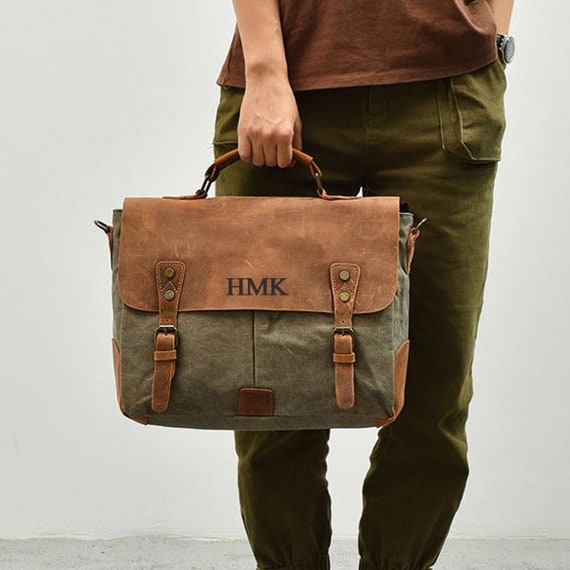 Personalized canvas sales laptop bags