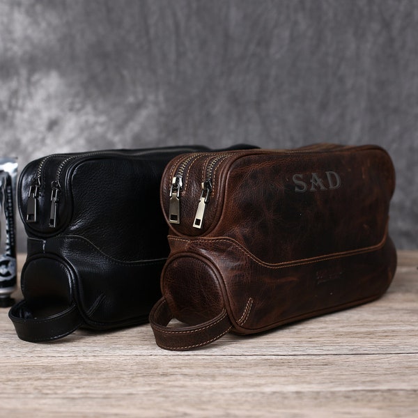 Bräutigam Geschenke, Kulturbeutel für Männer, personalisiertes Dopp Kit, Rasierset, Herren Reisetasche, Weihnachtsgeschenke, Valentinstagsgeschenk, Geschenke für Männer