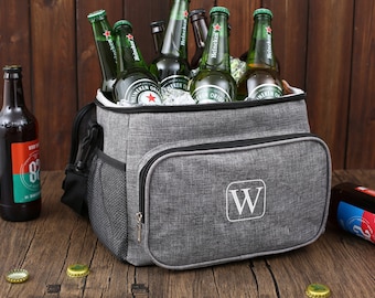Borsa termica personalizzata per lo sposo, borsa termica per birra ricamata