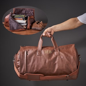 Personalisierte wasserdichte Kleidersack, Herrenanzug Flug Duffle Bag, Reisetasche mit Schuhfach, Wochenendtasche, Weihnachtsgeschenke für Männer