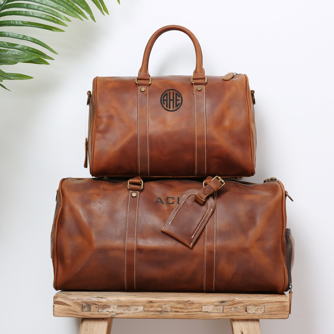Personalized Groomsmen Gifts Leather Duffle Bag Men's Etsy