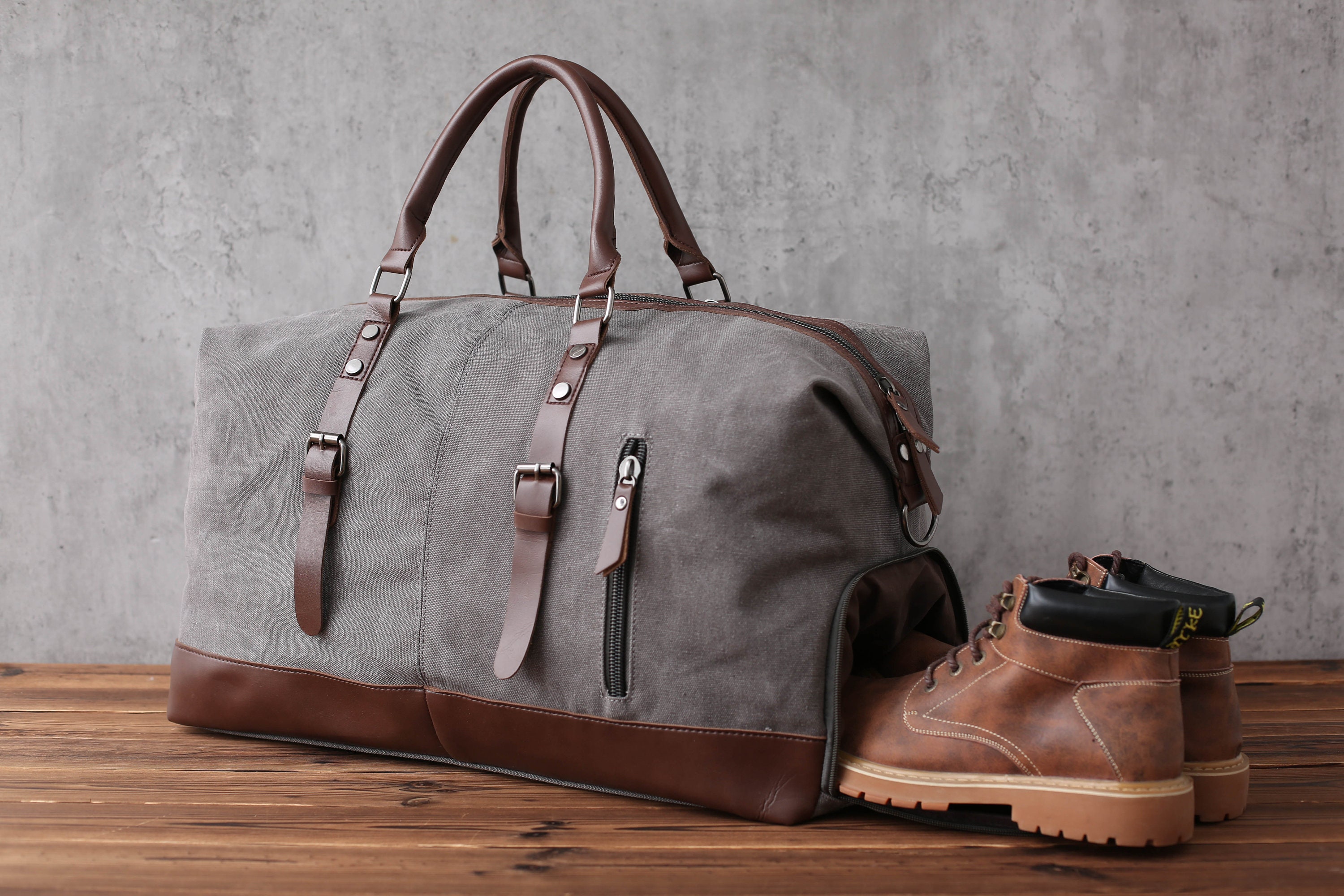 Personalized Groomsmen Gifts Weekend Flight Bag With Shoe Etsy