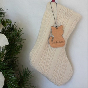 Personalized Pet Stocking Handmade from Upcycled Wool Sweaters