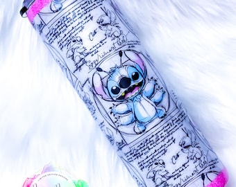 Stitch Inspired Tumbler, Experiment 626, Custom Water Bottle or Tumbler