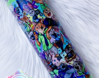 Custom Zootopia Inspired Cup, Custom Water Bottle or Tumbler