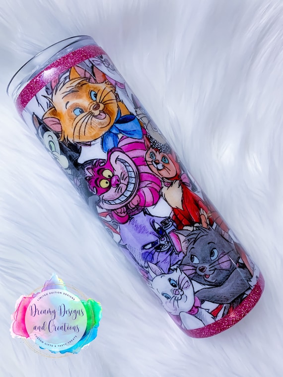 Disney Inspired Cat Tumbler, Unique Gift, Christmas Gift, Mother's Day Gift, Custom Cup, Custom Tumbler, Custom Water Bottle, Birthday Gift
