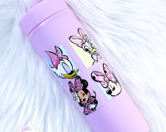 Ready to Ship, 16oz Custom Plastic Tumbler with matching straw, Minnie & Daisy Inspired Cup, Birthday Gift, Christmas Gift, Valentines