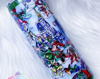 Mickey Mouse Christmas Tumbler, Custom Water Bottle or Tumbler