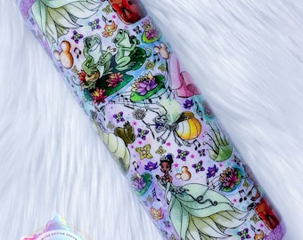 Princess and the Frog Tumbler, Glitter Edges, 20oz Custom Cup