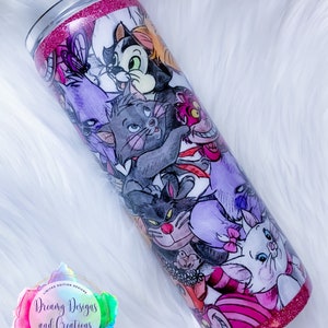 Disney Cats Inspired Tumbler, Custom Water Bottle or Tumbler image 5