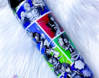 Anime Inspired Water Bottle and Tumbler, 30oz Duo, Custom Cup