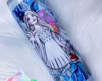 Frozen 2 Inspired Tumbler, Glitter Edges, 30oz Insulated Cup