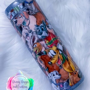 Disney Dogs Inspired Cup, Unique Gift, Christmas Gift, Mother's Day Gift, Custom Cup, Custom Tumbler, Custom Water Bottle, Birthday Gift
