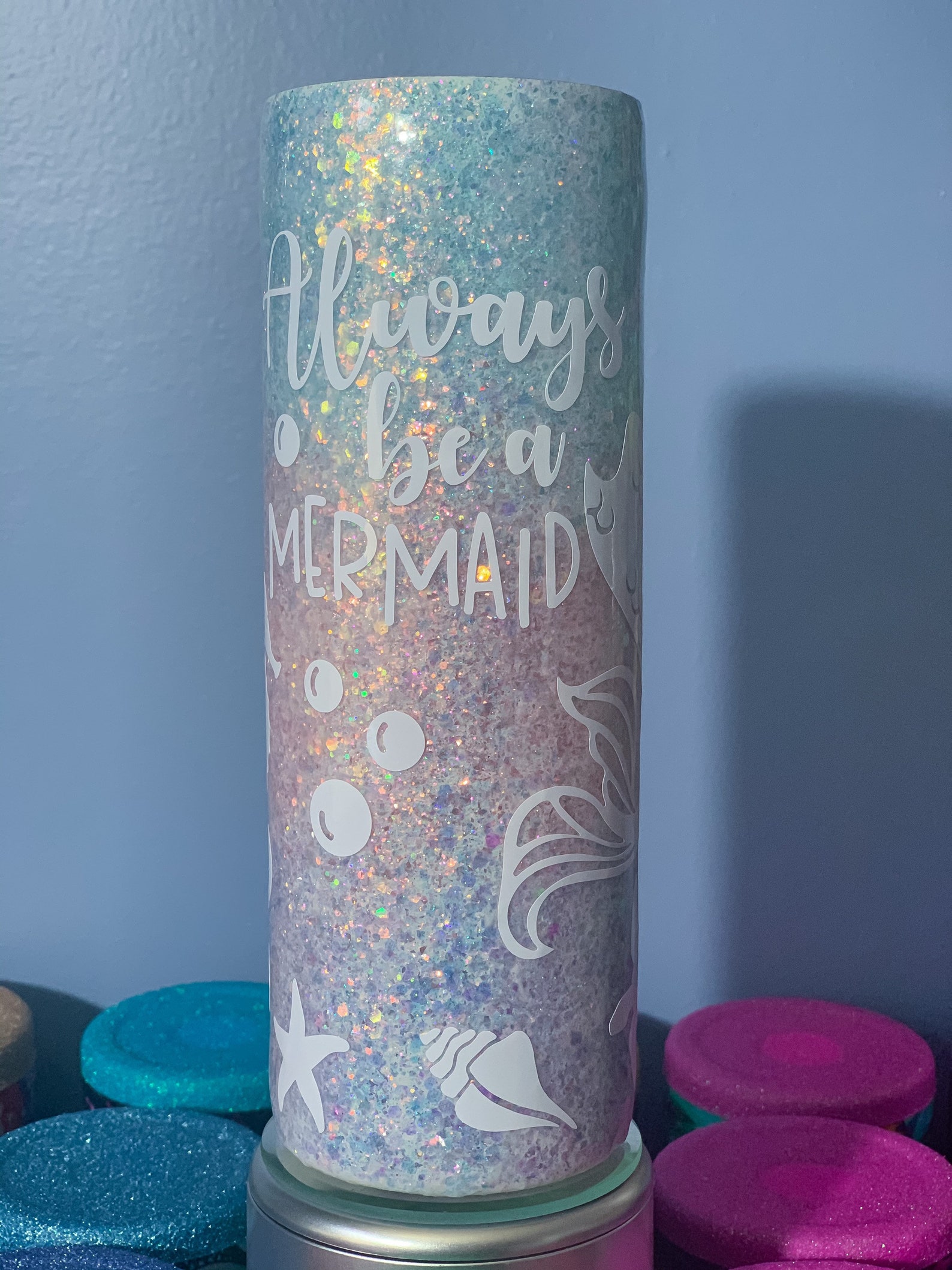20oz Personalized Mermaid Tumbler Etsy