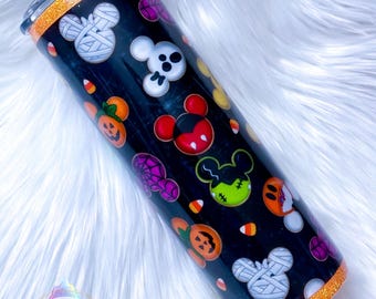 Halloween Mickey Head 30oz Tumbler, Handmade Custom Cup