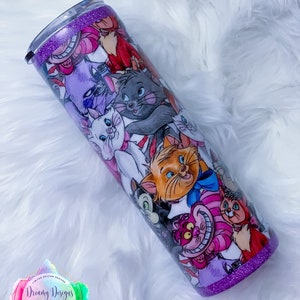 Disney Cats Inspired Tumbler, Custom Water Bottle or Tumbler image 4
