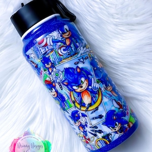 Sonic Inspired Cup, Unique Gift, Christmas Gift, Mother&#39;s Day Gift, Custom Cup, Custom Tumbler, Custom Water Bottle, Birthday Gift
