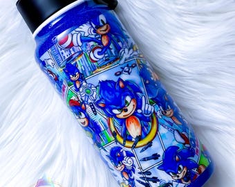 Sonic the Hedgehog Tumbler, Custom Water Bottle or Tumbler