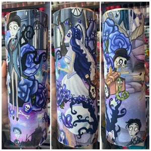 Corpse Bride Inspired Cup, Unique Gift, Christmas Gift, Mother&#39;s Day Gift, Custom Cup, Custom Tumbler, Custom Water Bottle, Birthday Gift