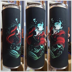 Ariel Inspired Cup, Unique Gift, Christmas Gift, Custom Cup, Custom Tumbler, Birthday Gift, Little Mermaid Inspired Cup