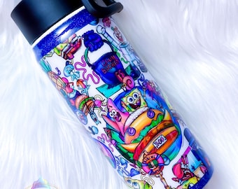 Cartoon Inspired Tumbler, Custom Water Bottle or Tumbler