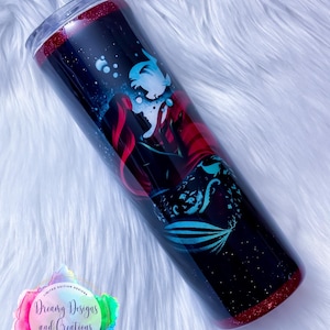 Ariel Inspired Cup, Unique Gift, Christmas Gift, Custom Cup, Custom Tumbler, Birthday Gift, Little Mermaid Inspired Cup