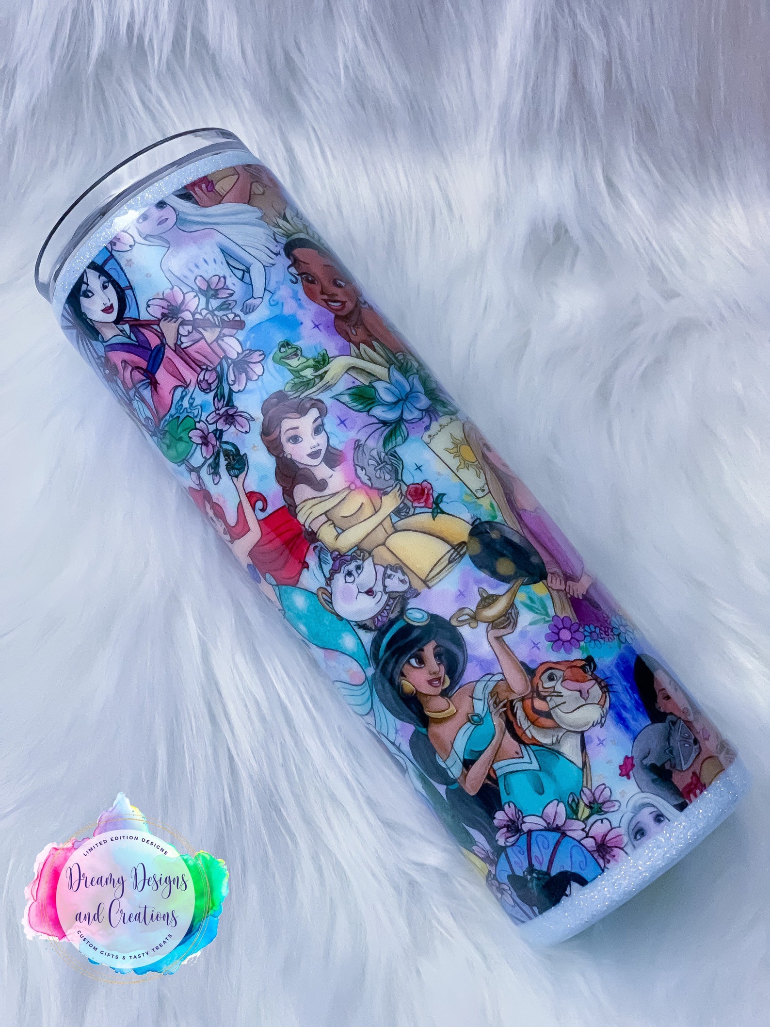 30oz Disney Inspired Princess Tumbler Etsy