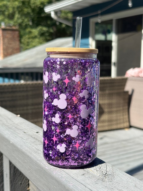 Ready to Ship, 16oz Custom Snowglobe Glass Tumbler, Tinker Bell Inspired Glitter  Cup, Birthday Gift, Christmas Gift, Glass Cup - Etsy