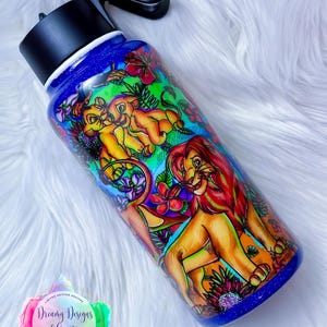 Lion King Inspired Cup, Unique Gift, Christmas Gift, Mother&#39;s Day Gift, Custom Cup, Custom Tumbler, Custom Water Bottle, Birthday Gift