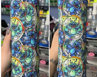 Stitch Inspired Tumbler, Custom Water Bottle or Tumbler