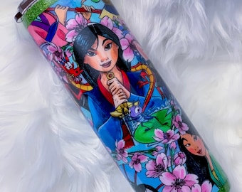 Mulan Inspired Tumbler, Custom Water Bottle or Tumbler