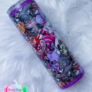 Disney Cats Inspired Tumbler, Custom Water Bottle or Tumbler image 2