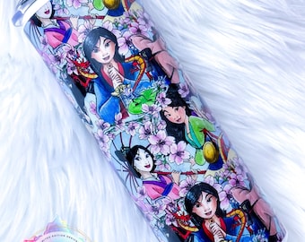 Mulan Inspired Tumbler, Custom Water Bottle or Tumbler