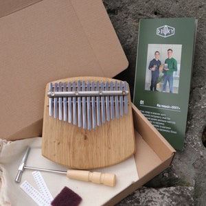 Oak kalimba, cigar box guitar, musical instruments, mbira, unique gift, holistic healing, finger piano
