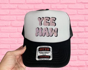 Yeehaw Trucker Hat - Western Style Cap Accented With Preciosa Maxima Crystals