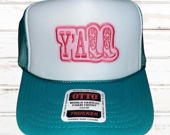 Trucker Hat with Y'ALL Pink Patch