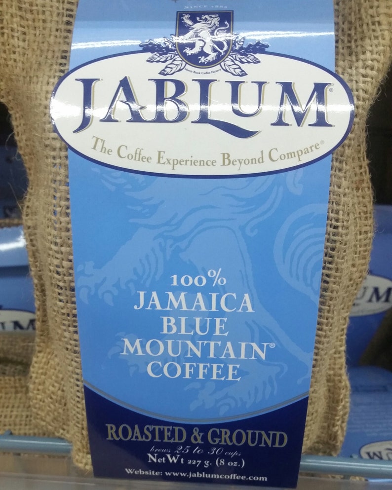 Jablum 100 Jamaican Blue Mountain Coffee Roasted & Ground Coffee 8 Oz Organic Etsy